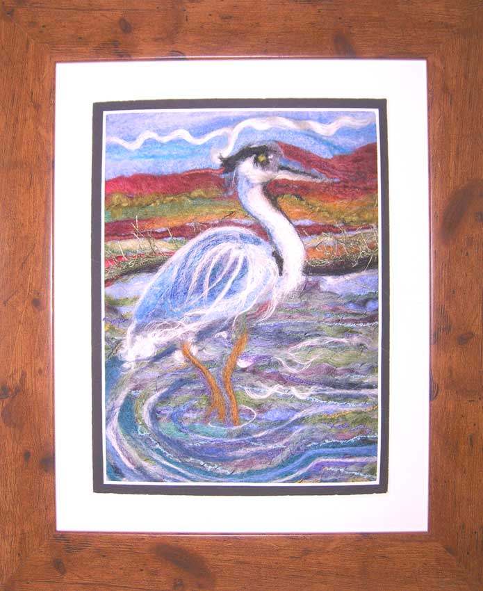 Needle Felted Blue Heron Felt Painting – LIVING FELT Blog!